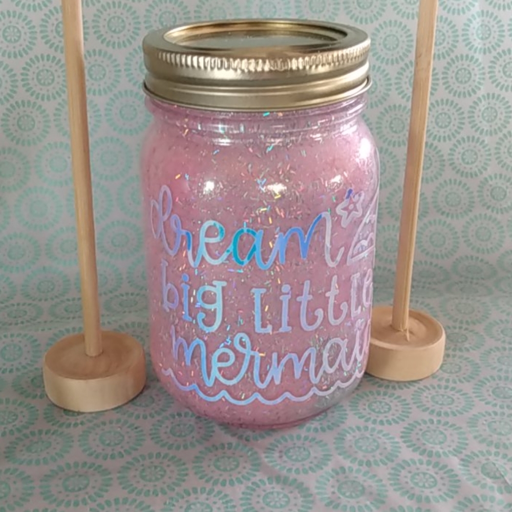1 pint Mason Jar Night Light with lights - Picture 2 of 4